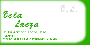 bela lacza business card