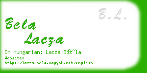 bela lacza business card